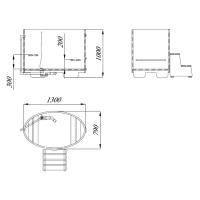 Купель из лиственницы Blumenberg 130/9
